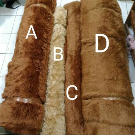 Alas Bulu Kain Bulu Karpet Bulu Warna Coklat Cokelat Russian Fur