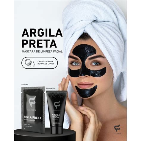 Argila Preta Fashion Bisnaga M Scara Facial Tira Cravos G Shopee Brasil