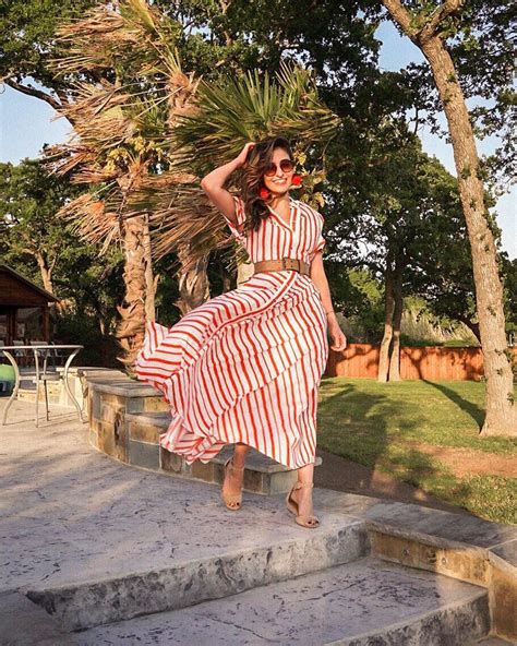 Shirin Askari Red Stripe Maxi Stripes Fashion Summer Dresses Dresses