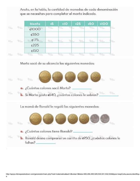 Monedas De Costa Rica Interactive Worksheet School Tammy