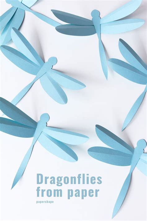 How To Make A 3d Paper Dragonfly With Template Artisanat Bricolage