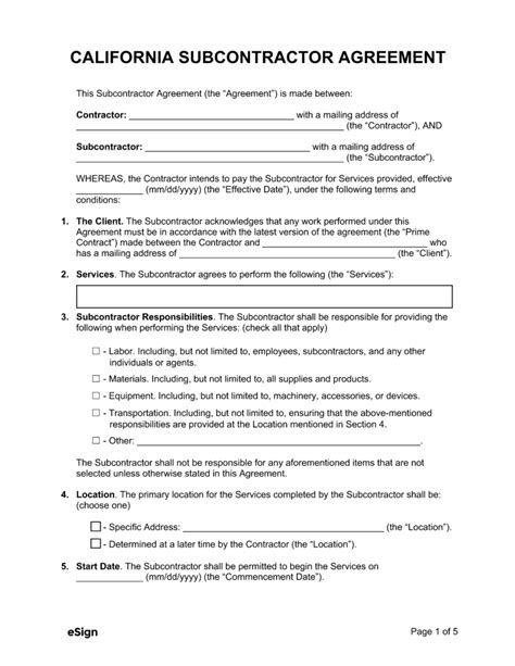 Free California Employment Contract Templates Pdf Word