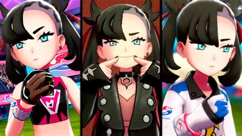 Pokémon Sword And Shield All Marnie Battles Youtube