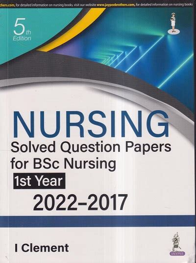 Nursing Solved Question Papers For Bsc Nursing St Year I