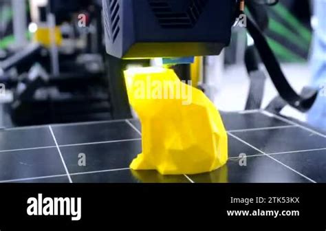 Working 3d Printer Printing An Object From Plastic Printing A Model