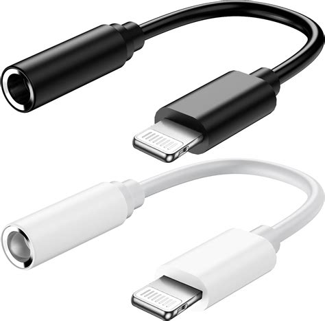 Amazon.com: Apple MFi Certified Lightning to 3.5 mm Headphone Jack Adapter for iPhone, 2 Pack