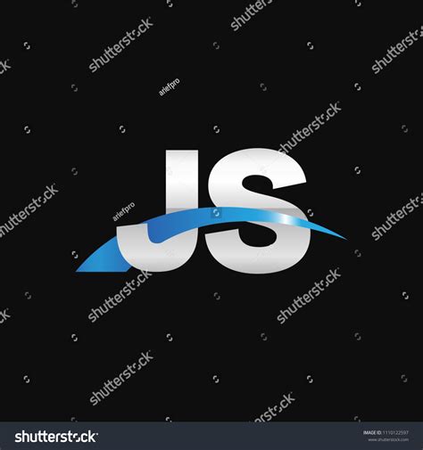 Initial Letter Js Overlapping Movement Swoosh Royalty Free Stock