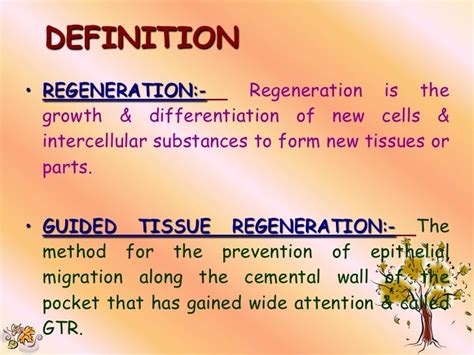 Guided Tissue Regeneration