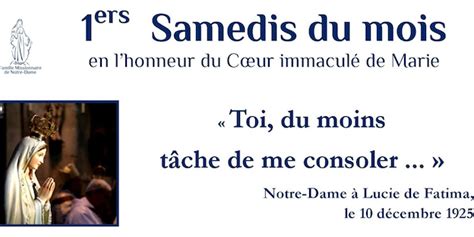 Mai Premier Samedi Du Mois D Di Marie Etoile Notre Dame