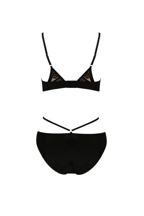 Nocna Komplet Biustonosz Stringi Casmir Lara Bikini Black Sklep