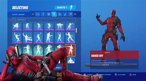 New Deadpool Skin Showcase With All 316 Fortnite Dance Emotes