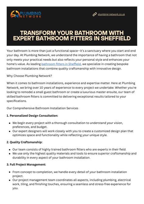 PPT Transform Your Bathroom With Expert Bathroom Fitters In Sheffield