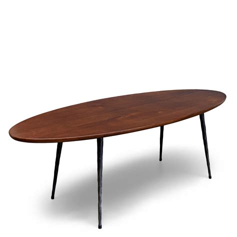 Walnut Mid Century Surfboard Coffee Table Gingko Home Furnishings