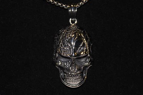 Stainless Steel Large Skull Pendant Udinc0463 Until Death Inc