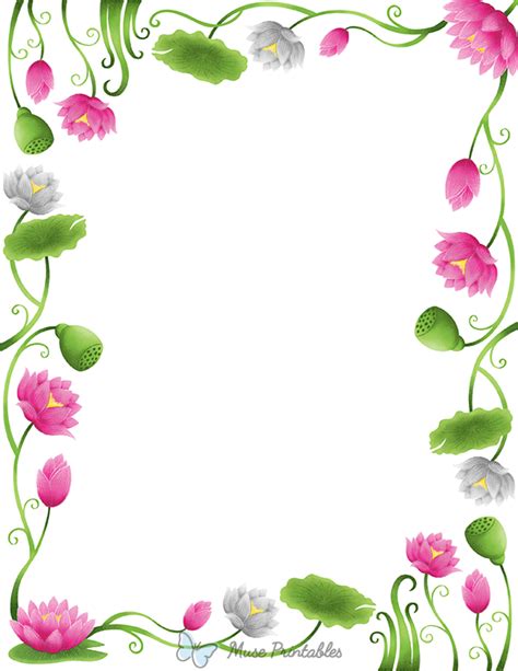 Lotus Border Clip Art