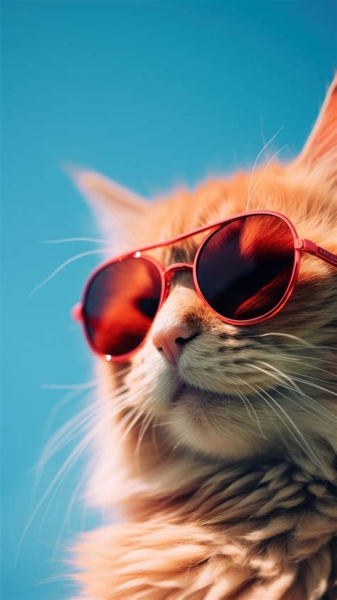 Cat With Sunglasses Wallpaper Images Free Photos Png Stickers