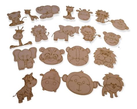 25 Figuras Animales 9 Cm En Madera Mdf Para Pintar O Regalo Meses Sin