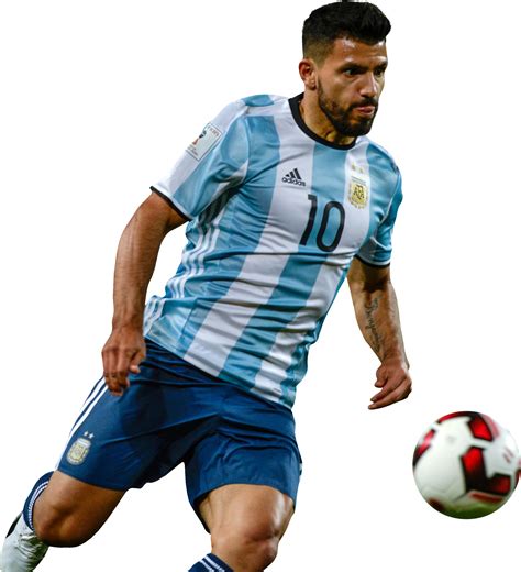 Sergio Aguero Argentina football render - FootyRenders