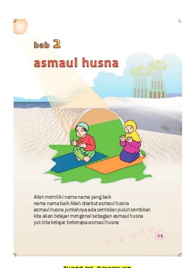 Materi Pelajaran PAI Kelas 2 SD MI Semester 1 2 Lengkap Bab 2 Asmaul Husna