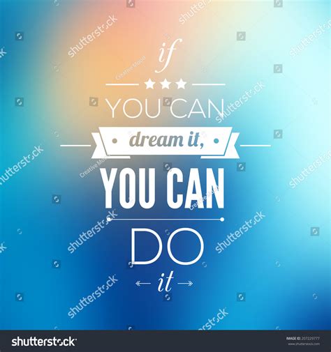 You Can Do It Quote Typographical Poster Vector Design Motivational