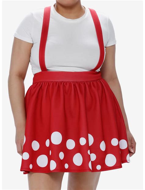 Thorn And Fable Red Mushroom Suspender Skirt Plus Size Hot Topic