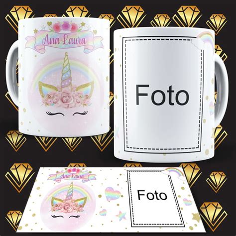 Caneca Branca Personalizada Unicórnio Elo7 Produtos Especiais