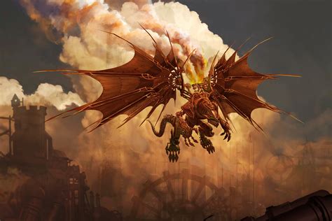 Digital Art Fantasy Art Creature Steampunk Godfrey Escota Wallpaper