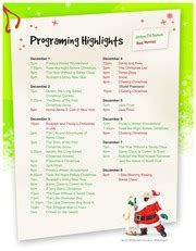 ABC Family's 25 Days of Christmas 2005 Printable Schedule : Free ...