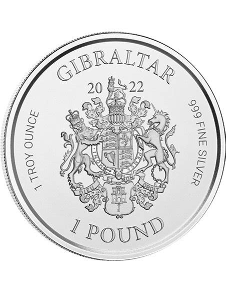 Lady Justice Oz Silver Coin Pound Gibraltar