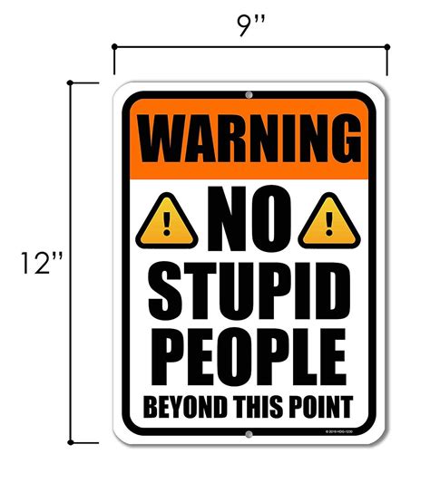 Honey Dew Gifts Funny Signs Warning No Stupid People Beyond Etsy