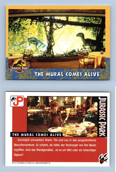 The Mural Comes Alive 55 Jurassic Park 1993 Topps German Trading Card