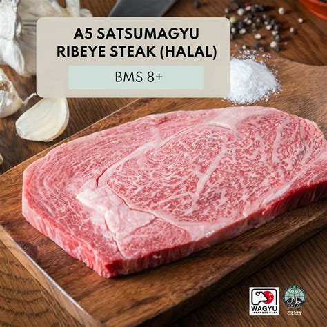 A5 Japanese Wagyu Ribeye Steak 250 380G Halal Punched Foods