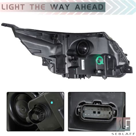 For 2016 2018 Ford Explorer Headlight Halogen W LED DRL Black Housing