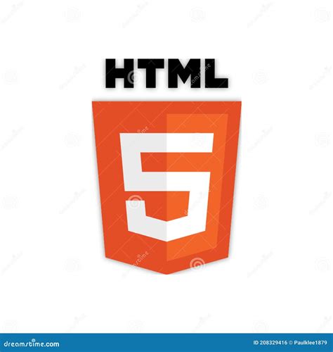 HTML 5 Logo Editorial Illustrative on White Background Editorial Photo - Illustration of glossy ...