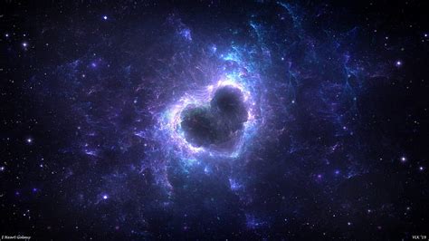 Nebula, heart, glow, space, energy, HD wallpaper | Peakpx