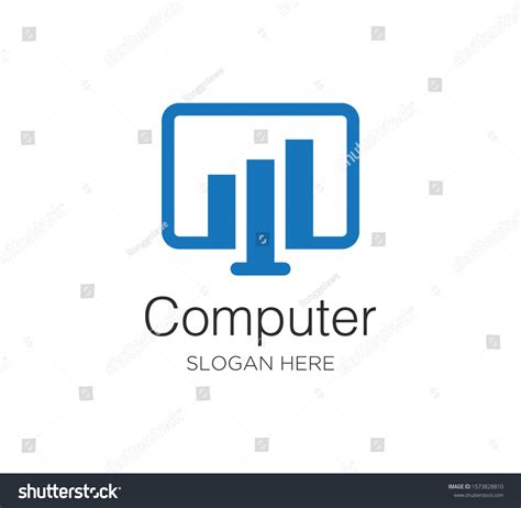 Computer Vector Logo Concept Design Template Stock Vector (Royalty Free ...