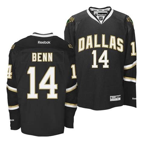 Adult Premier Dallas Stars Jamie Benn Black Official Reebok Jersey