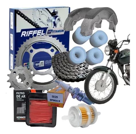 Kit Relação Honda Cg Titan Fan 125 2002 2003 Riffel Original