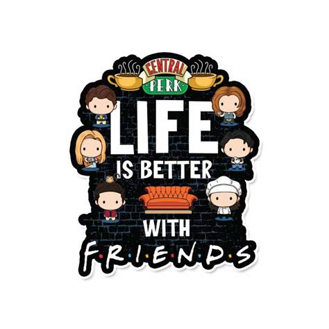 Life Is Better With Friends Friends Official Sticker Redwolf