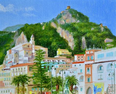 Amalfi Piazza Flavio Gioia Painting By Dai Wynn Pixels