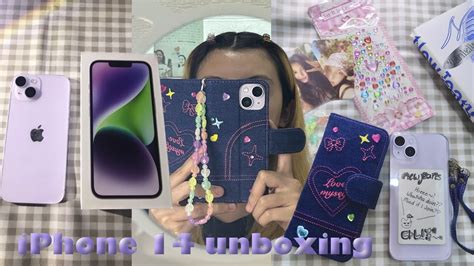 Iphone 14 Unboxing With Aesthetic Phone Case Rubbies Room Youtube