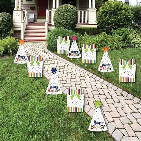 Cheerful Happy Birthday Lawn Decorations Outdoor Colorful Birthday