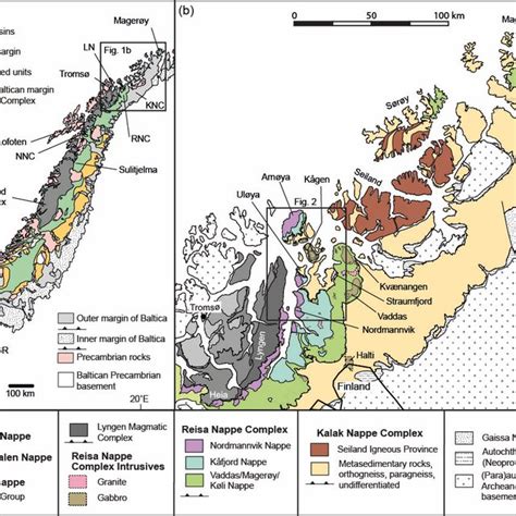 A Simplified Map Of The Scandinavian Caledonides And Their Inferred