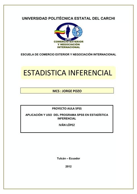 Proyecto de estadística inferencial con aplicación a spss 4 PDF