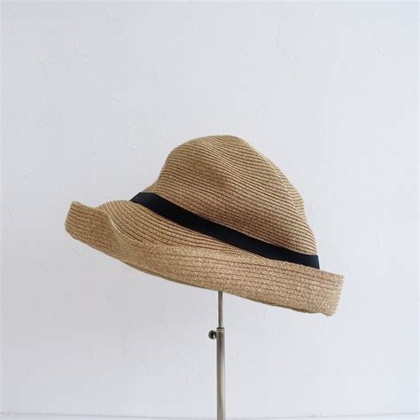 マチュアーハ mature ha BOXED HAT cm brim grosgrain ribbon ボックスハット ブラックリボン