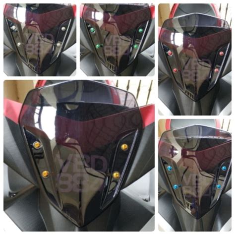 Pcs Skru Aluminium Windshield Visor Yamaha Nvx Aerox Shopee