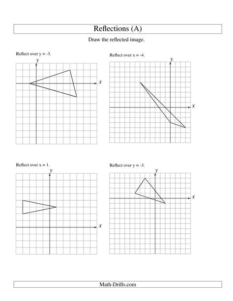 Reflection Math Worksheets | Reflection math, Free printable math worksheets, Math worksheets