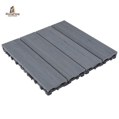 Waterproof Outdoor Easy Install 300 300mm Grooved Splicing WPC Decking