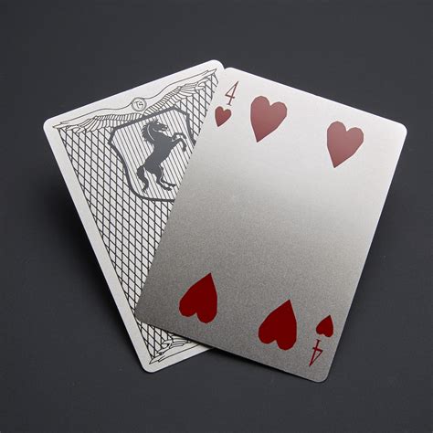 Titanium Stallion Metal Playing Cards Home Run Games Touch Of Modern