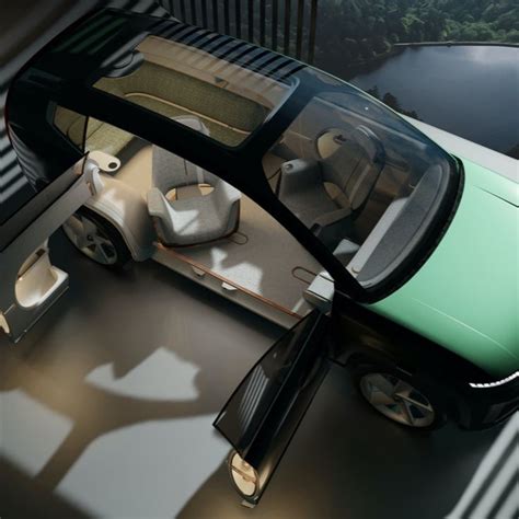 An Electric Car Is Shown From Above With Its Doors Open